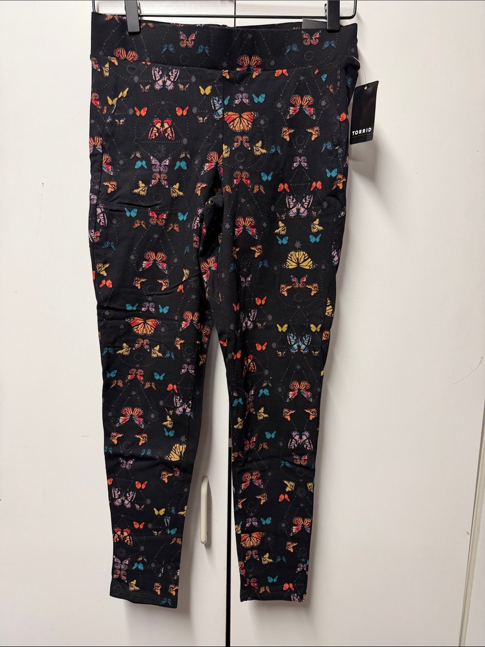torrid Black  pocket Leggings with Multicolor Butterfly Print